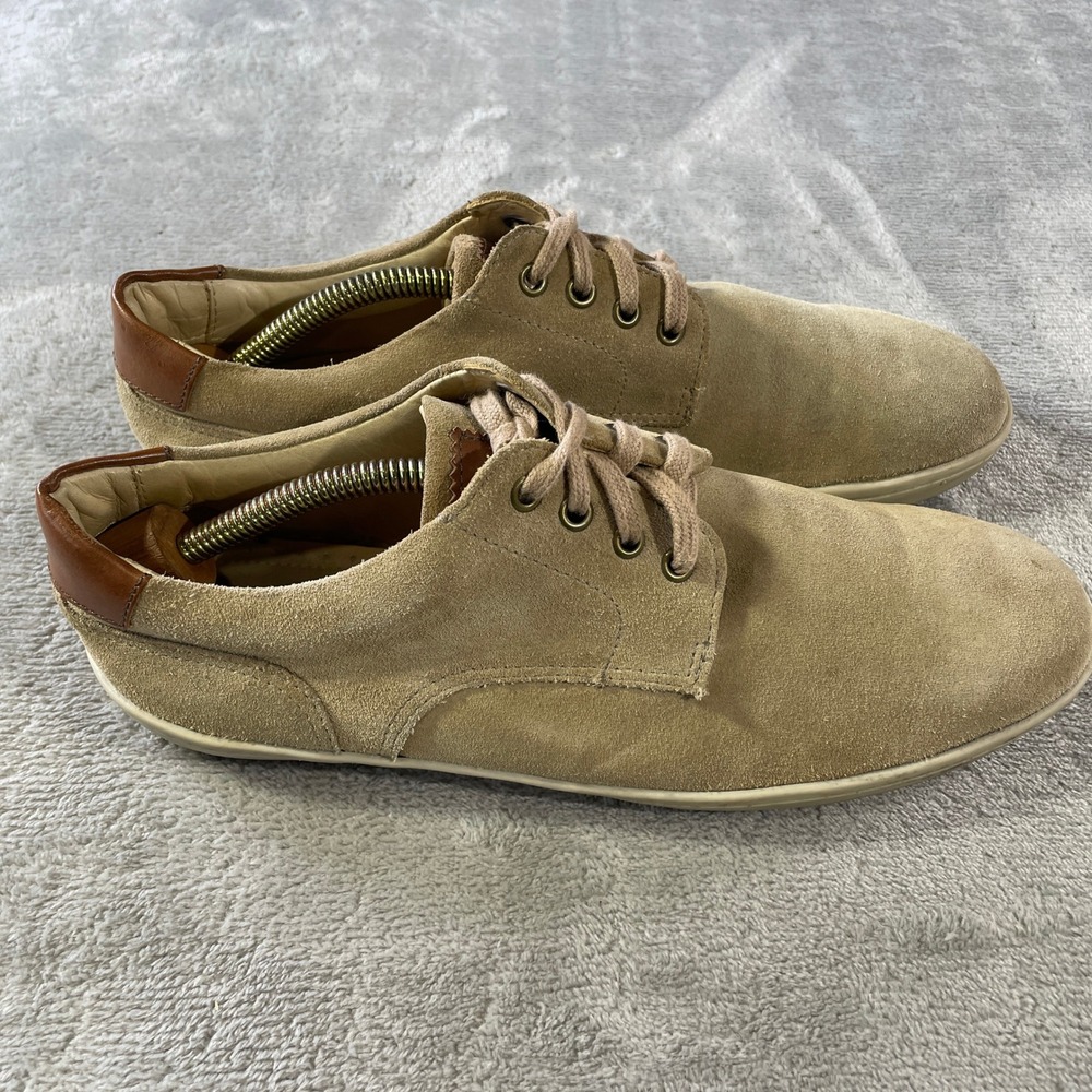 Martin Dingman Oxford Sneaker CountryAire Mens 9.5 Tan Suede Leather Brazil